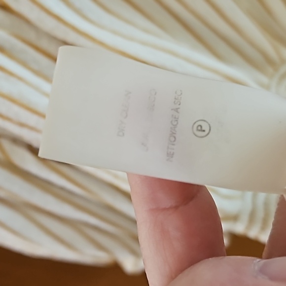 **Clearance** Calvin Klein striped, Tie-Neck Dress - Picture 7 of 9